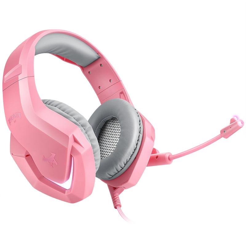 Audífonos Gamer On-ear | STF Beast Muspell Tournament | Hi-Fi gaming para computadora Rosa