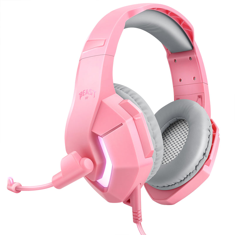Audífonos Gamer On-ear | STF Beast Muspell Tournament | Hi-Fi gaming para computadora Rosa