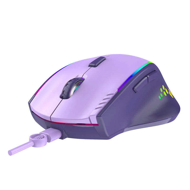 Mouse Gamer | STF Beast Abysmal Arsenal Prime | Óptico gaming para computadora Lila