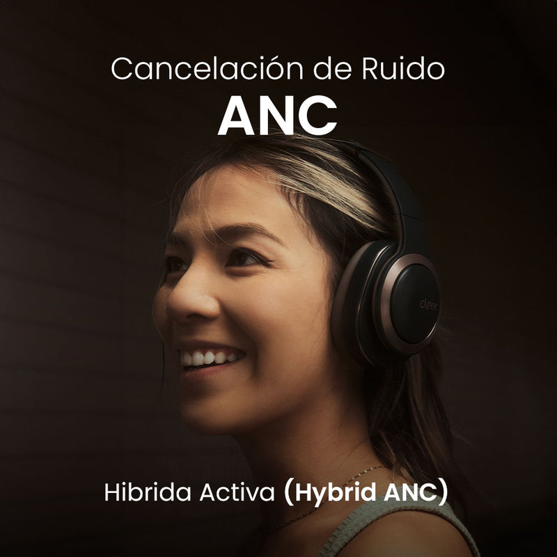 Audifonos Cleer Enduro ANC Over-Ear: 60h Batería, ANC Híbrido, Sonido Hi-Fi Plegables azul