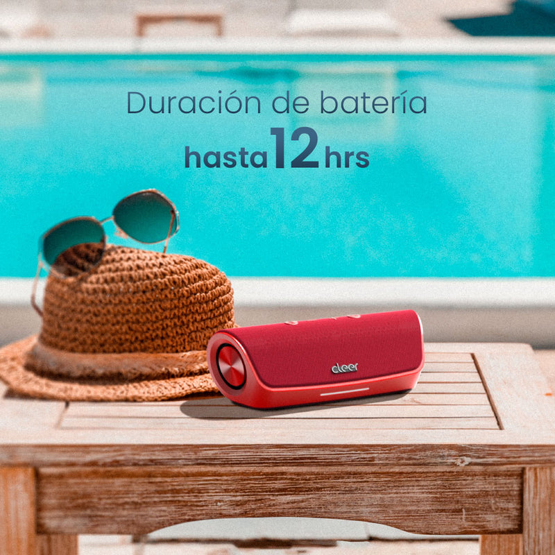 Bocina Portátil Cleer Scene: inalambrica, Resistencia IPX7, 12h Batería, Audio Potente rojo