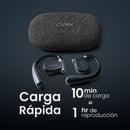 Audifonos Cleer ARC II Music Open-Ear: conexión 5.3, Hi-Res Audio, 35h Batería, UV Case azul