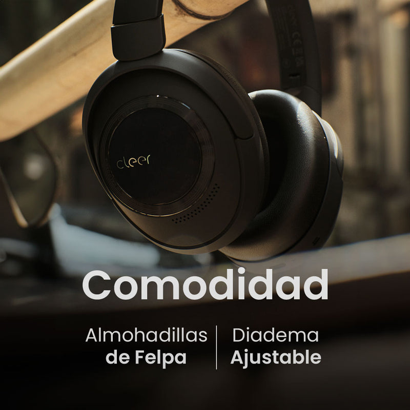 Audifonos Cleer Alpha Over-Ear: ANC Adaptativo, Audio Espacial, 35h Batería, Hi-Res negro
