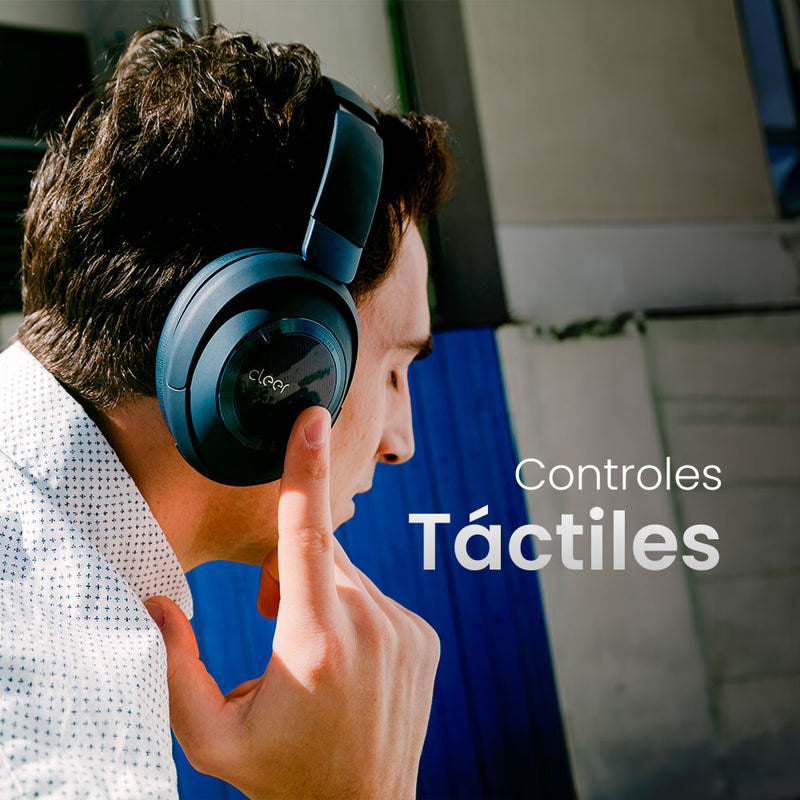 Audifonos Cleer Alpha Over-Ear: ANC Adaptativo, Audio Espacial, 35h Batería, Hi-Res azul