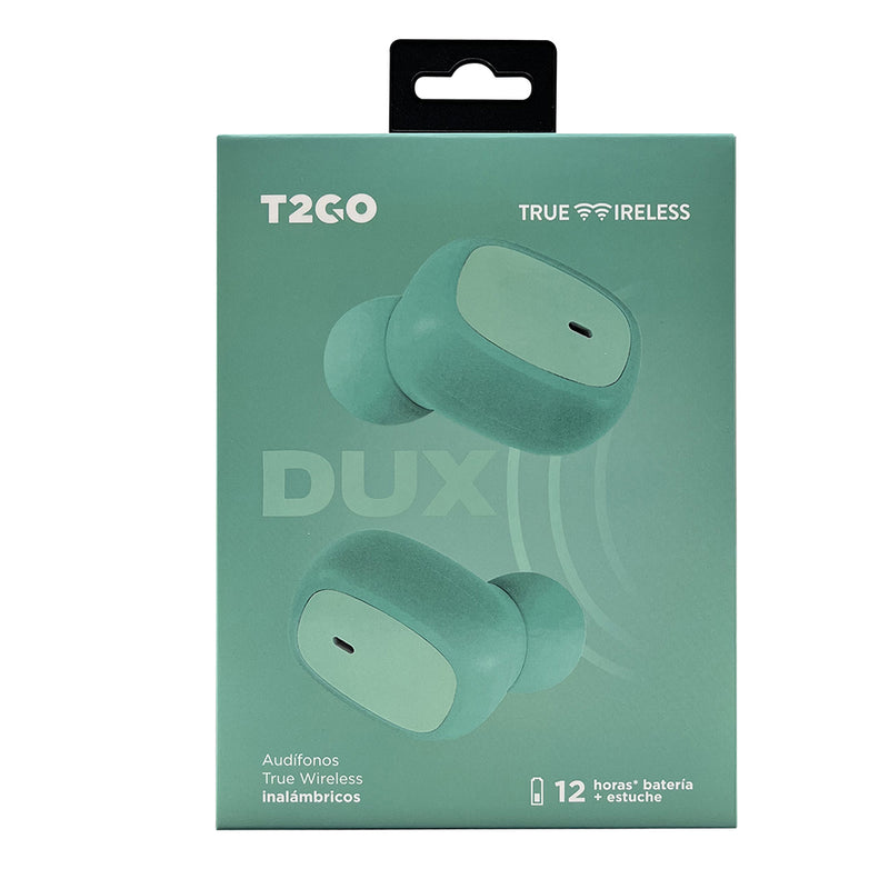 Audífonos Inalámbricos True Wireless | T2GO Dux | 3hrs uso, Verde