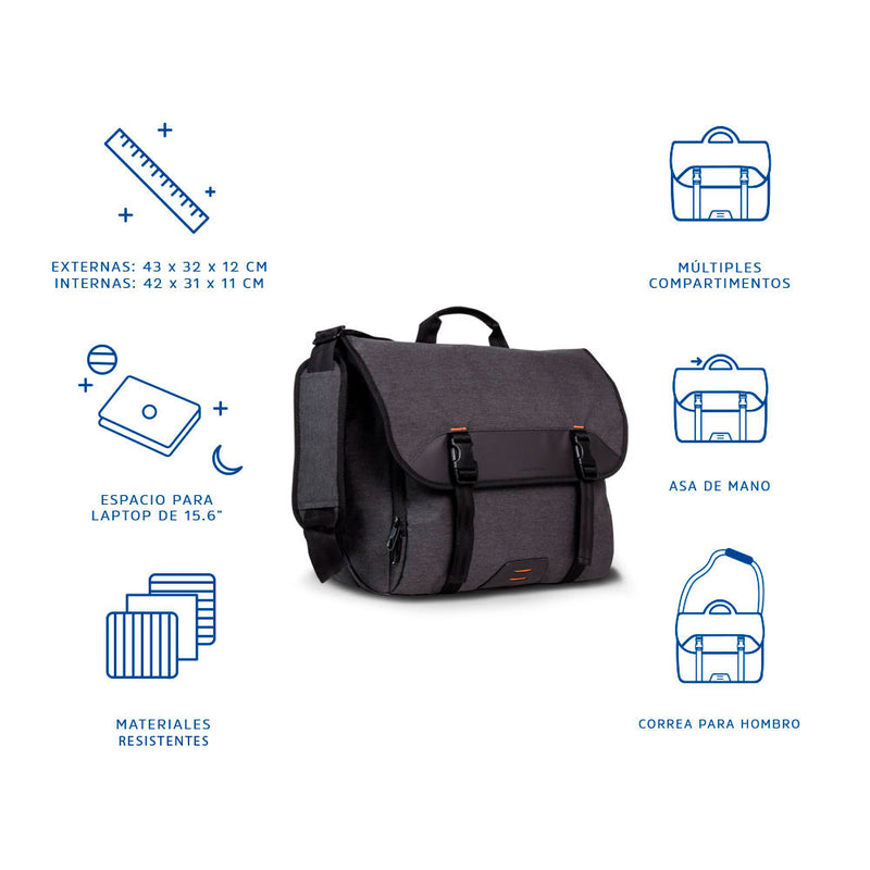 Combo: Portafolio Urban 15.6” + Smartwatch Kronos Stylus