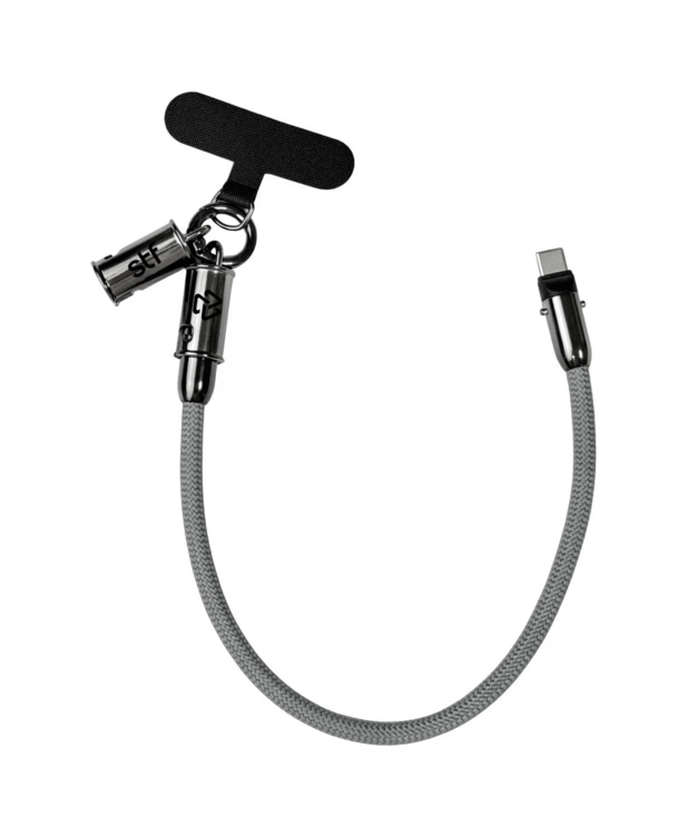 Cable Sujetador STF Tipo C: 60W, Carga Rápida, Función Soporte, 30 cm