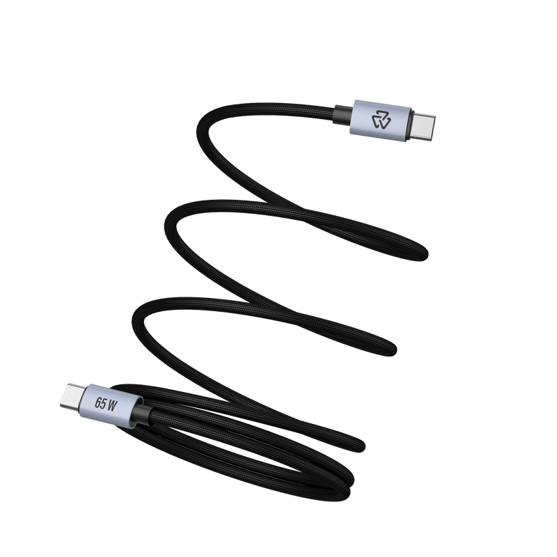 Cable Magnético STF Tipo C a Tipo C: Carga Rápida, 65W,  Transferencia de datos, Negro