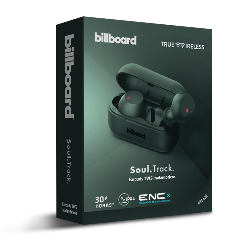 Audífonos Inalámbricos TWS | Billboard Soul track ENC | 5hrs uso protección IPX4 verde