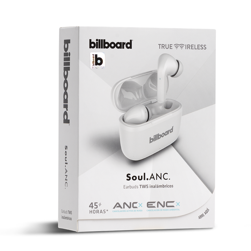 Audífonos Inalámbricos True Wireless | Billboard Soul anc/enc | Cancelacion de ruido Gris