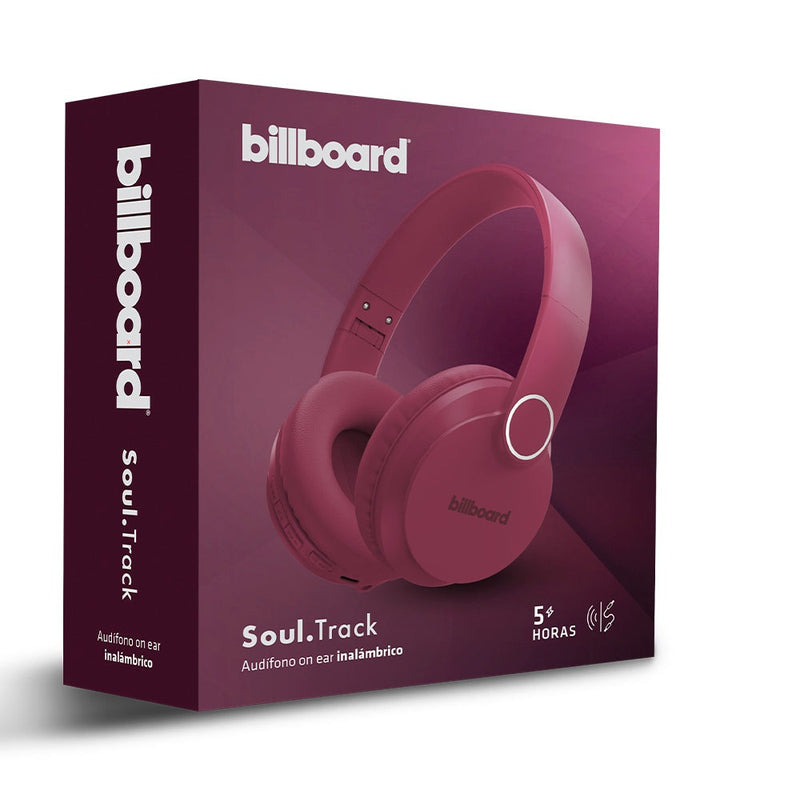 Audífonos Inalámbricos On-ear | Billboard Soul Track | Función dual, - 5 hrs uso Vino