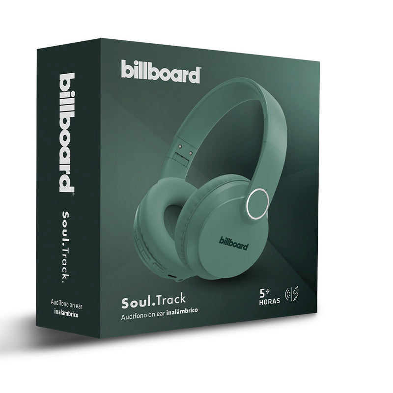 Audífonos Inalámbricos On-ear | Billboard Soul Track | 5 hrs uso función dual verde