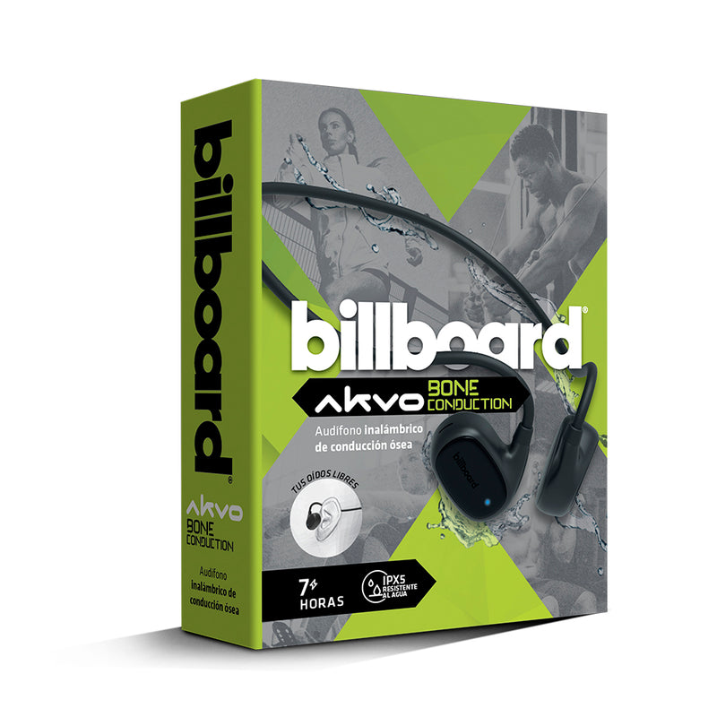 Audífonos Inalámbricos Conducción Ósea | Billboard  Akvo Bone | 7hrs uso protección IPX5