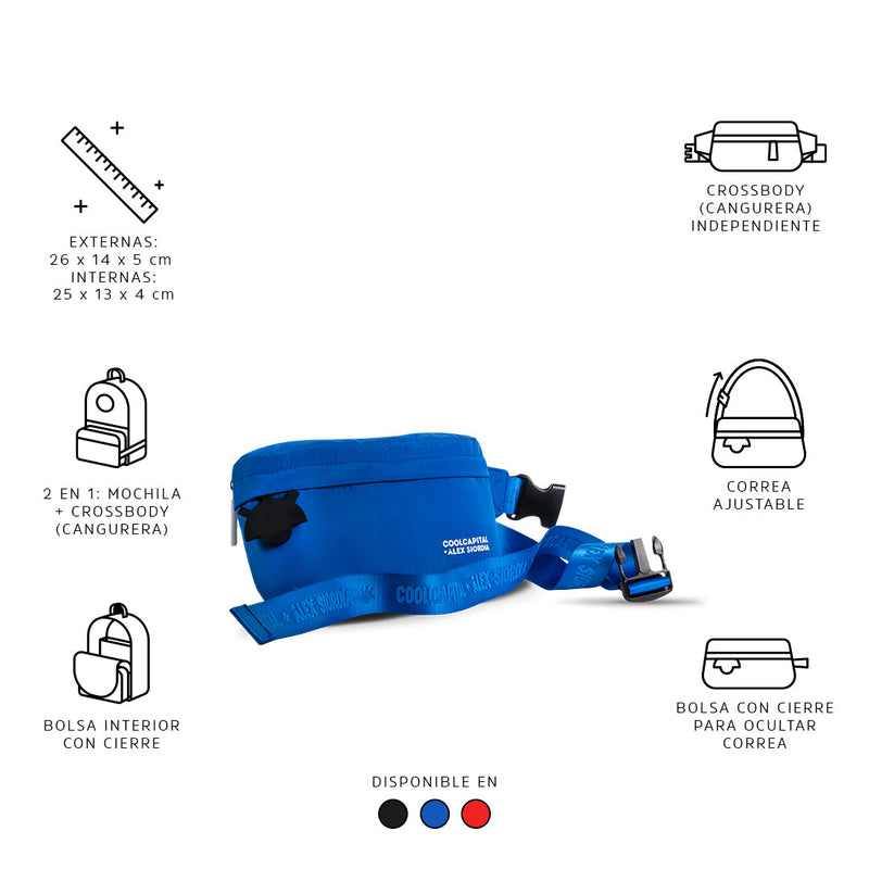 Mochila para laptop | CoolCapital Alex Siordia |15" pulgadas + cangurera azul
