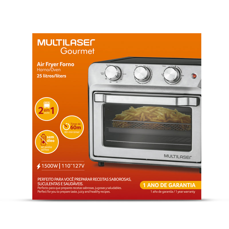 Horno Eléctrico y Freidora 2 en 1 |Multilaser |  capacidad 25 L