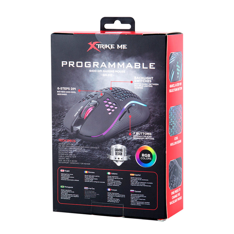 Mouse gamer |XTRIKE ME GM-512 |programable gaming para computadora
