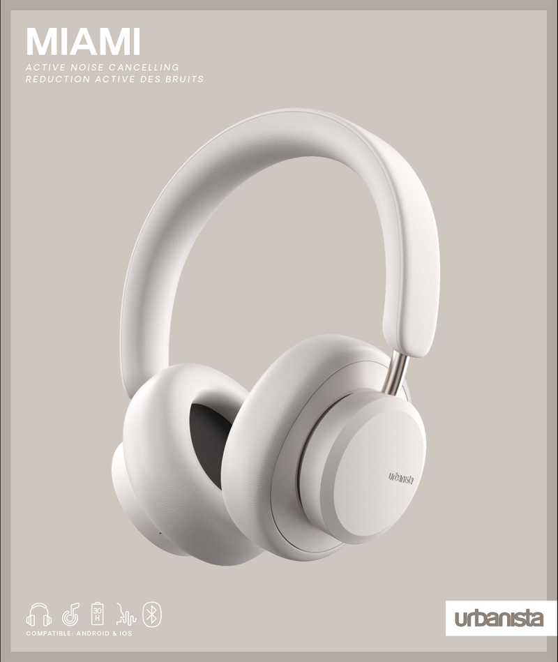 Audífonos Inalámbricos On-ear | Urbanista Miami | Cancelación de Ruido Activa, 50 horas