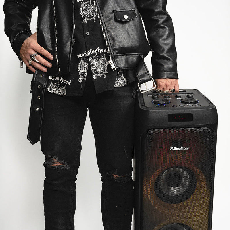 Bafle bocina Inalámbrica | ROLLING STONE Woodstock |Tecnología true wireless y panel led