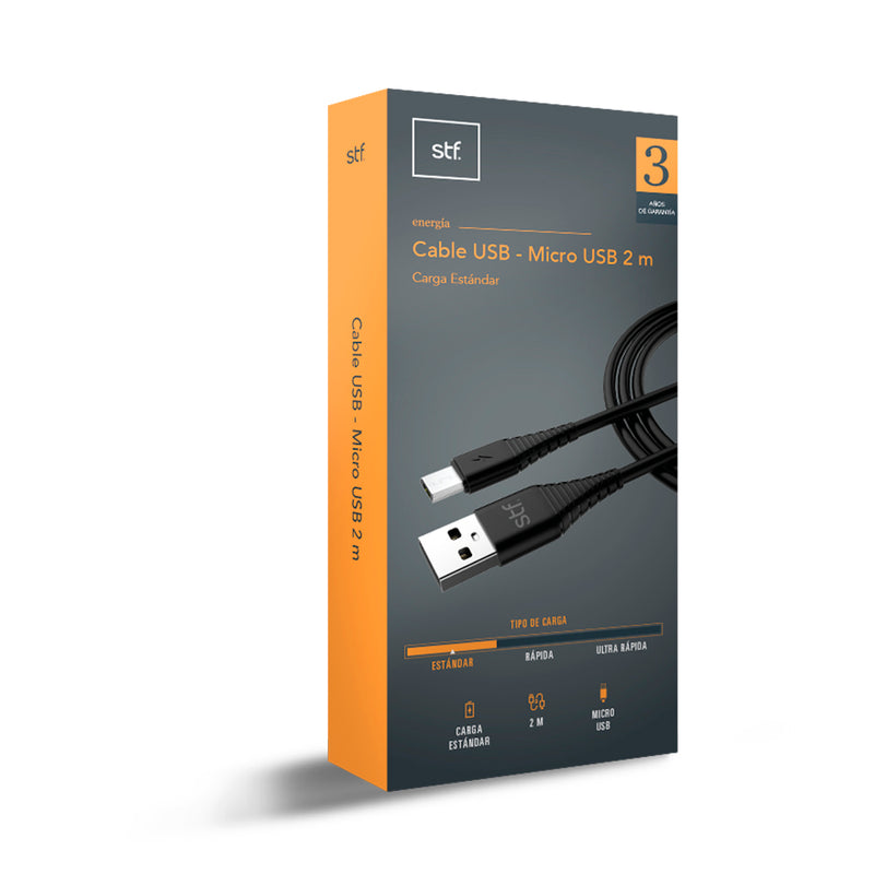 Cable para celular |STF Micro USB |Carga estandar 2 metros