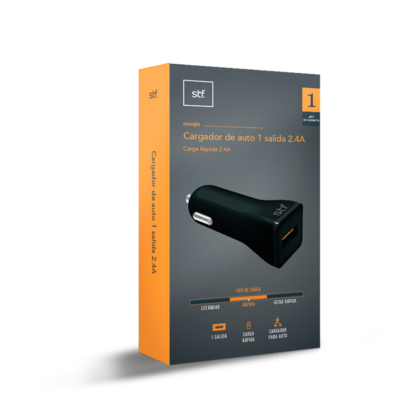 USB del cargador del coche C / Carcharger con 2.4A de carga rápida