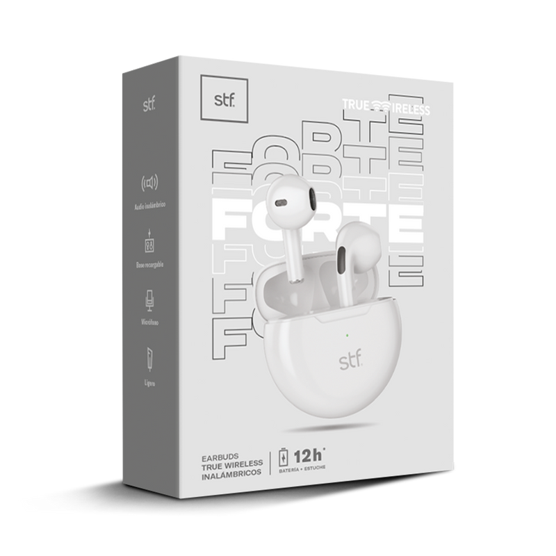 Audífonos Inalámbricos True Wireless | STF Forte | 3 hrs de uso, Gris