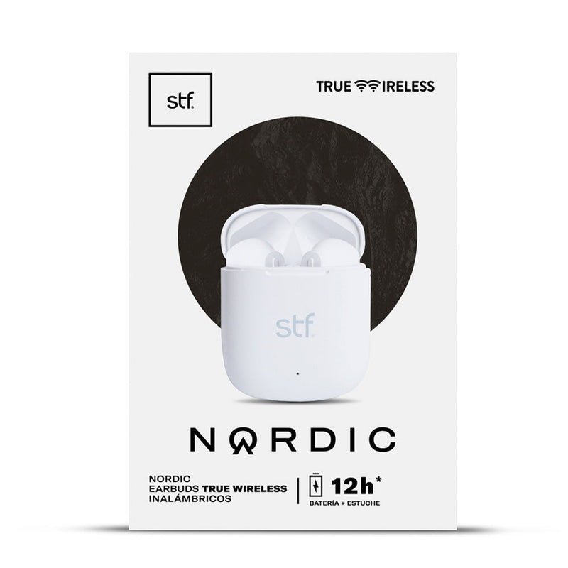 Audífonos Inalámbricos True Wireless | STF Nordic | 3hrs de uso, Blanco
