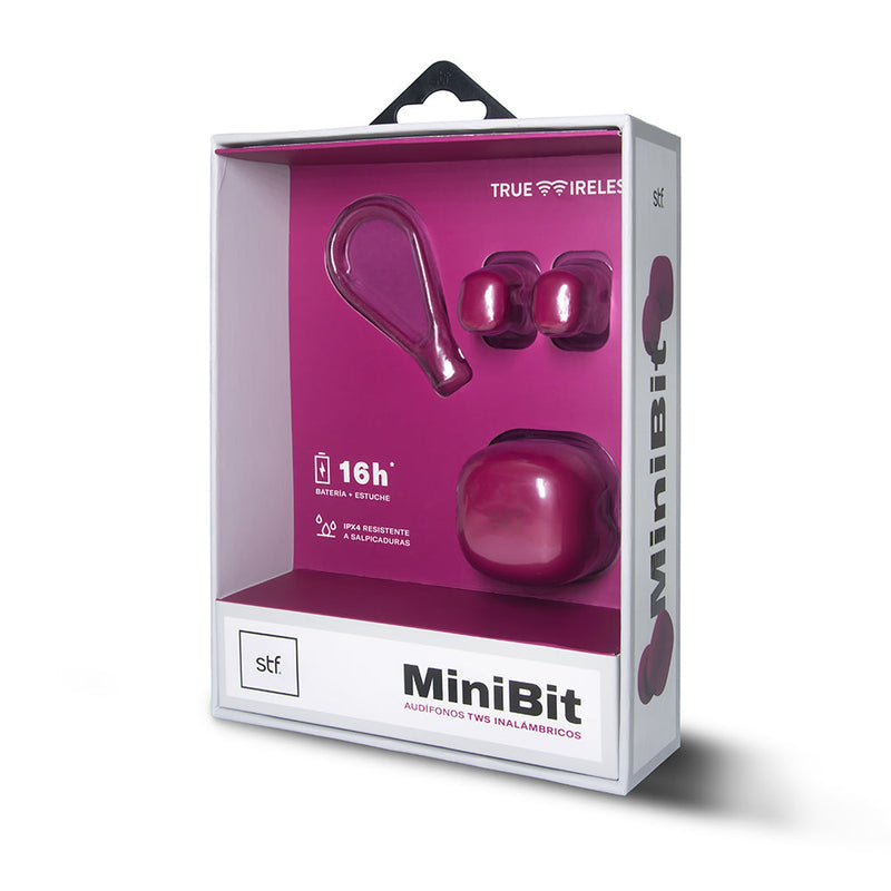 Audífonos Inalámbricos TWS | STF Mini Bit | IPX4, 4 hrs de uso, Rosa