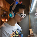 Audífonos Inalámbricos On ear STF Katu: 5hrs uso función dual, Blanco