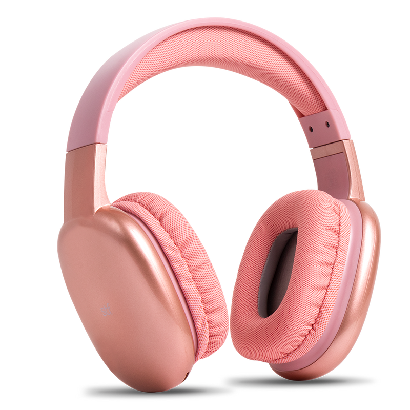 Audífonos inalámbricos On ear | STF Aurum | 10 hrs uso función dual rosa