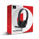 Audífono Alámbrico On-ear STF USB Para computadora, Micrófono, 2M