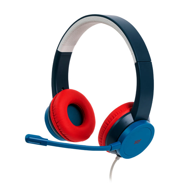 Audífono Alámbrico On-ear | STF VIVA! | Para computadora, Micrófono Azul