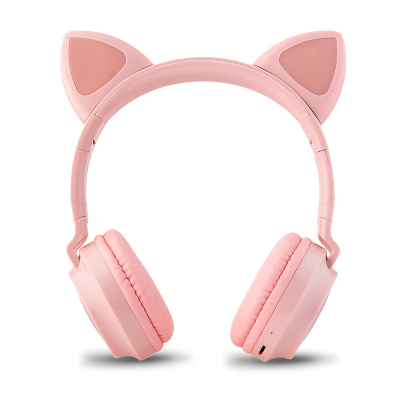 Audífonos Inalámbricos On-ear | STF Katu | Micrófono, Orejas Gato Rosa