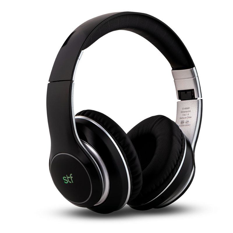 Audífonos Inalámbricos On-ear | STF Volt | Luz Multicolor, Radio FM, MicroSD, Cable 3.5 mm
