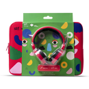 Kit Audífonos y funda  |STF Alex Siordia 2 en 1 | 14 pulgadas para computadora rojo