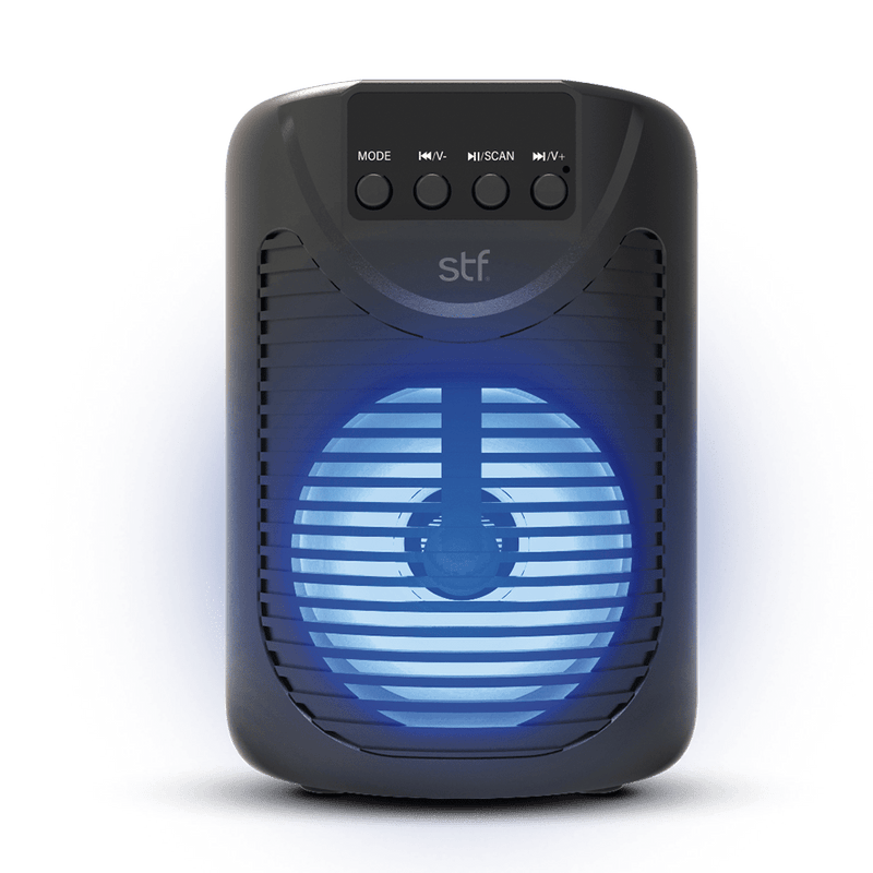 Bocina inalámbrica portátil | STF Turbo | 4" pulgadas portatil con luz led
