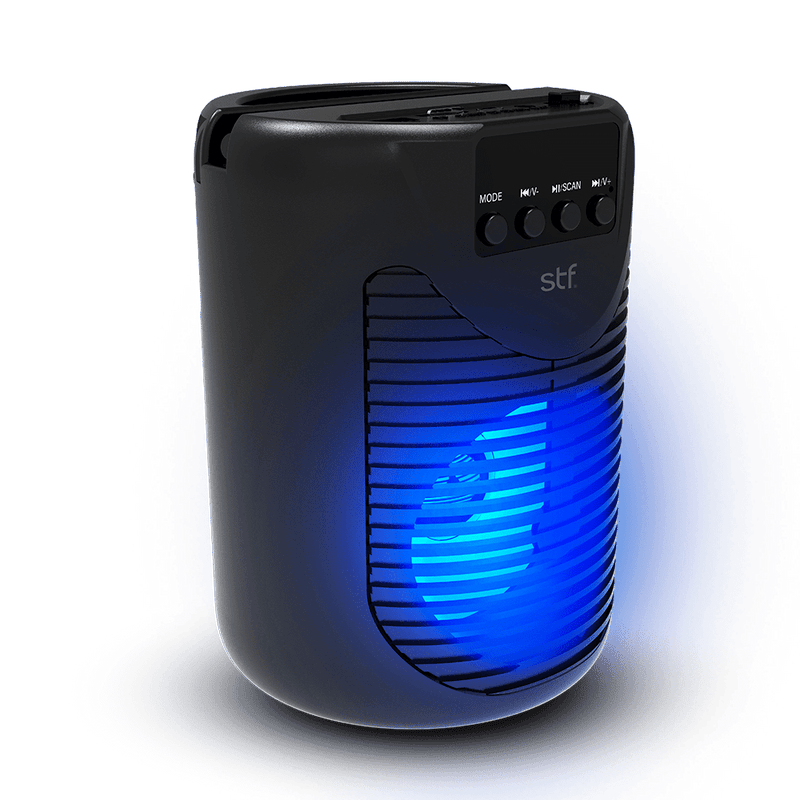 Bocina inalámbrica portátil | STF Turbo | 4" pulgadas portatil con luz led