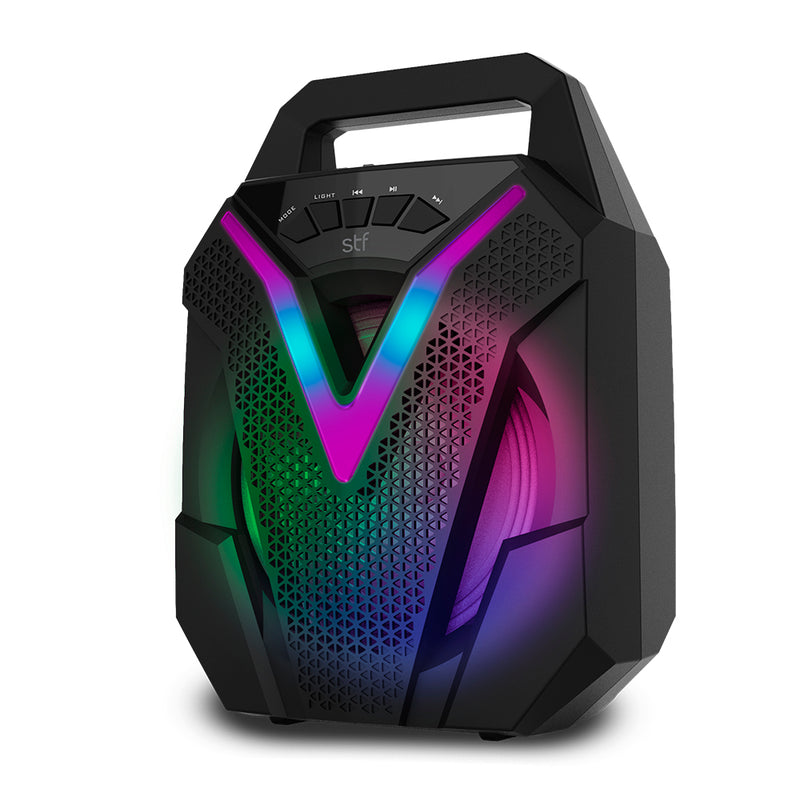 Bocina inalámbrica portátil | STF Vibe |6.5 pulgadas portatil con luz led 23W