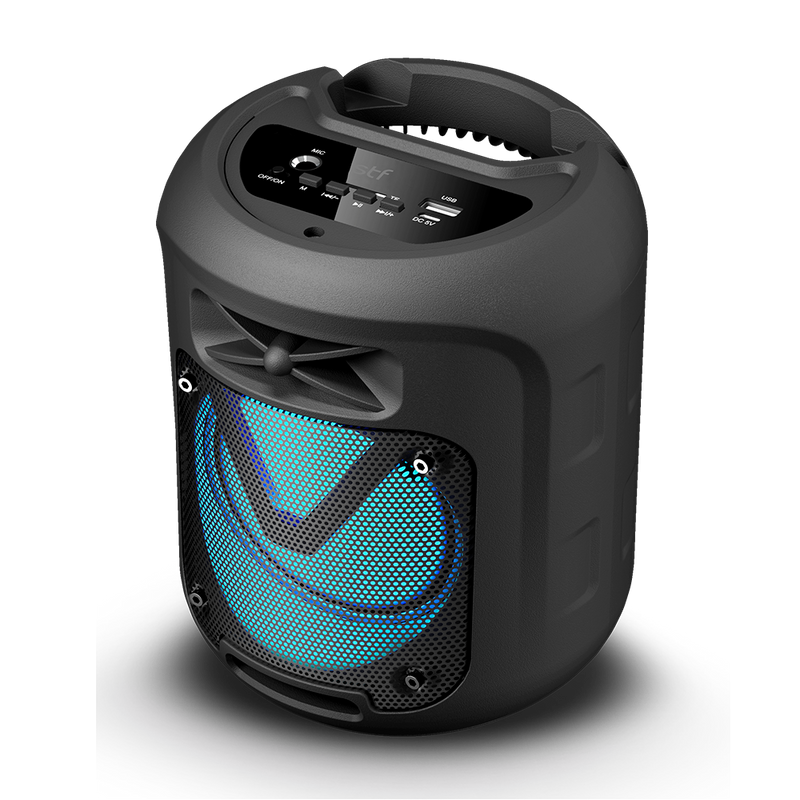 Bocina inalámbrica portátil | STF Wave | 4" pulgadas portatil con luz led