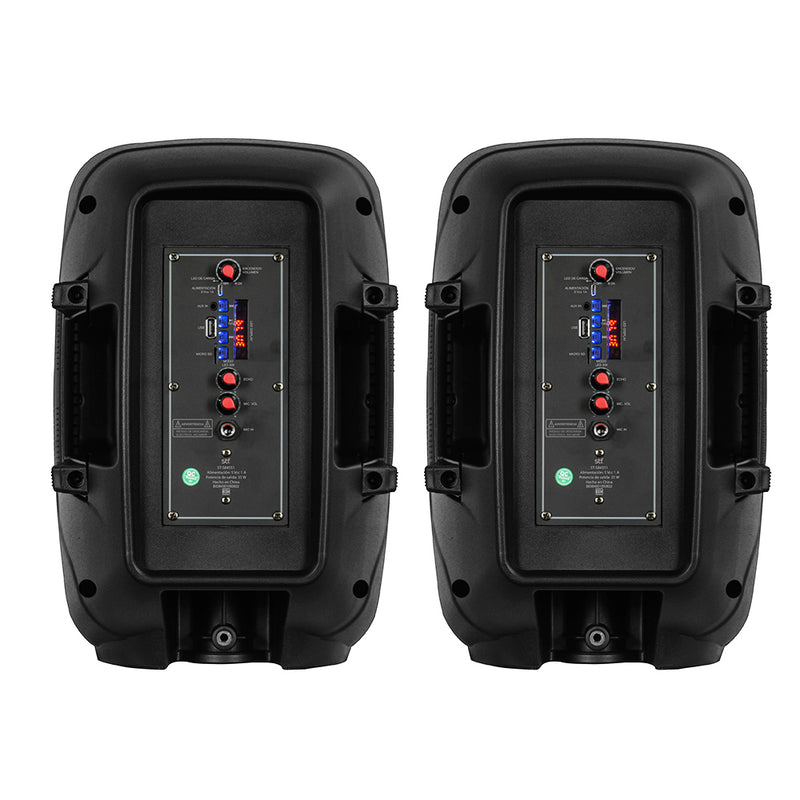 Bafle bocina Inalámbrica | STF Boom XL 2.0  | 8" pulgadas, Kit 2 pz, Karaoke, TWS