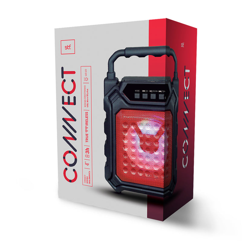 Bocina inalámbrica |STF Connect |4 pulgadas portatil con luz led