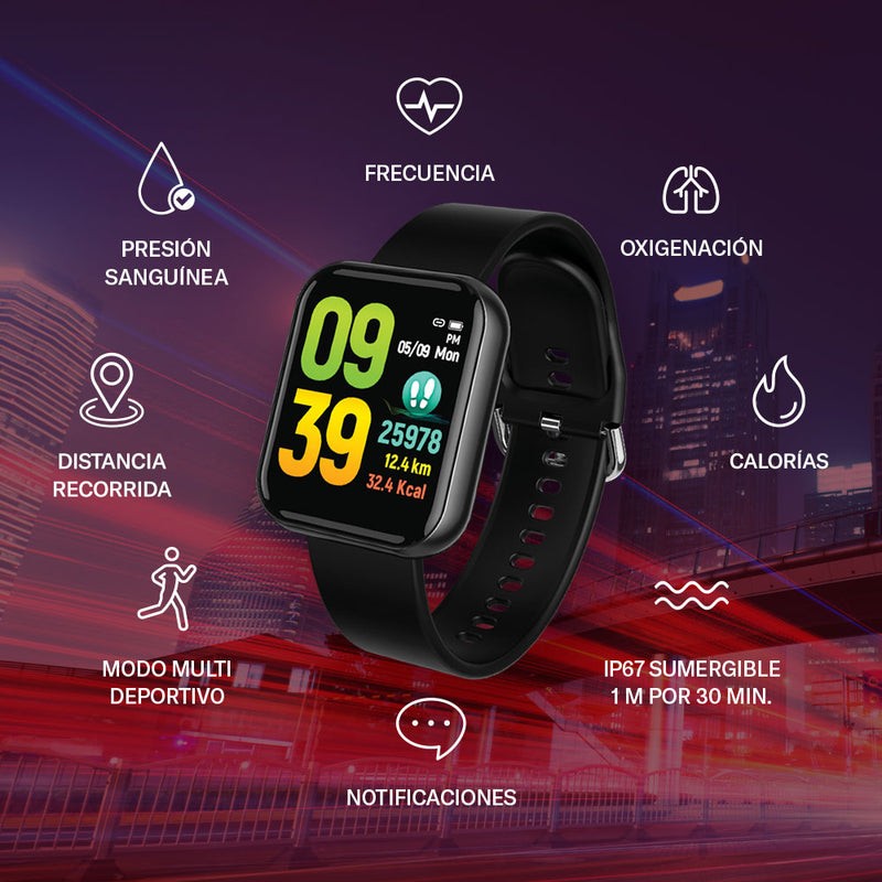 Smartwatch reloj inteligente | STF Kronos Stylus | Sumergible con 6 multideportes