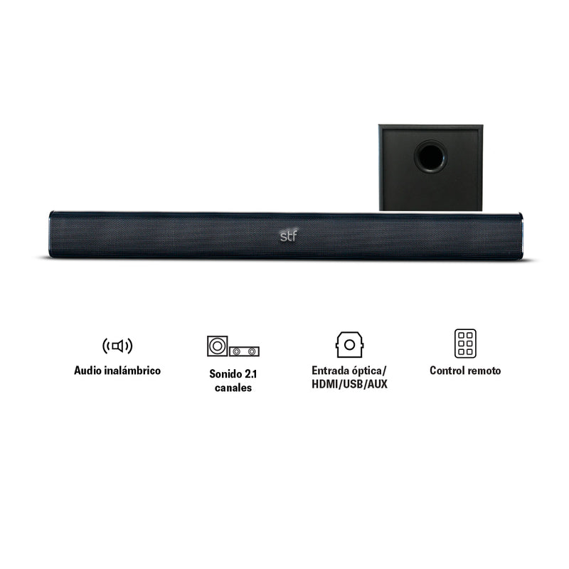 Barra de sonido bocina | STF Alud Pro | 2.1 subwoofer alámbrico 35W audio óptico