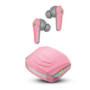 Audífonos Inalámbricos TWS STF Muspell: 8 hrs continuas, Gaming, luz RGB, Rosa