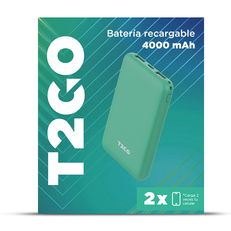 Bateria recargable  | T2GO 4 000 mAh | carga rapida