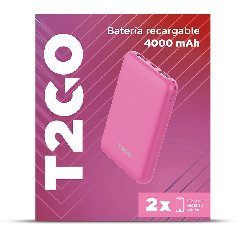 Bateria recargable  | T2GO 4 000 mAh | carga rapida