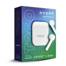 Audífonos Inalámbricos TWS T2GO Avant: 3hrs uso, micrófono, Blanco