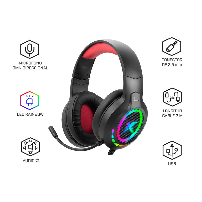 Audífonos Gamer | Xtrike Me GH-904 | Sorround, Luz, Gaming para computadora