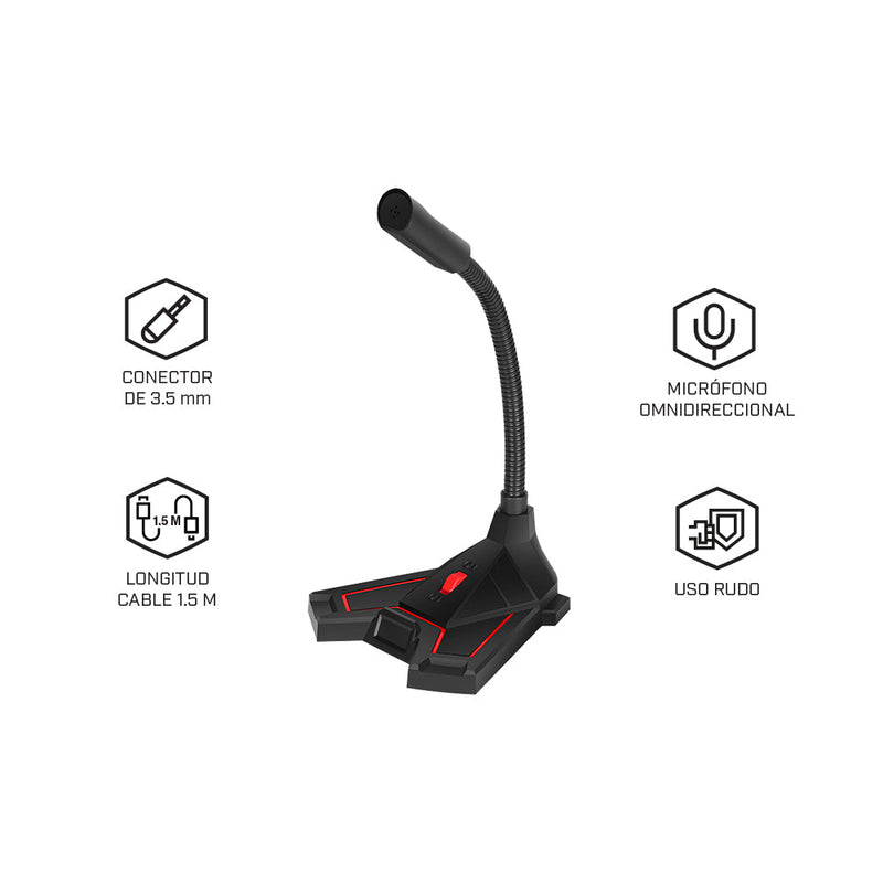 Micrófono gamer |XTRIKE ME XMC-1 |3.5 mm plug gaming para computadora